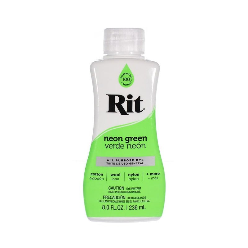 Craft County Rit Dye Liquid - Wide Selection of Colors - 8 Oz. (Neon Green) - Image 1